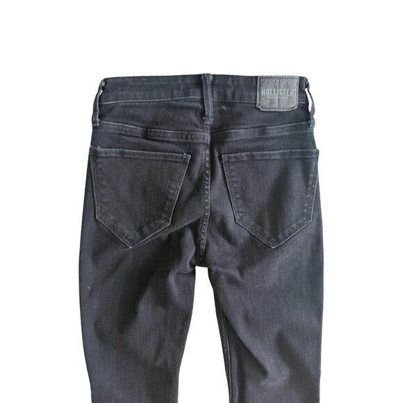 HOLLISTER High Rise Black Soft Stretch Flare Jeans Size 0S - Picture 3 of 13
